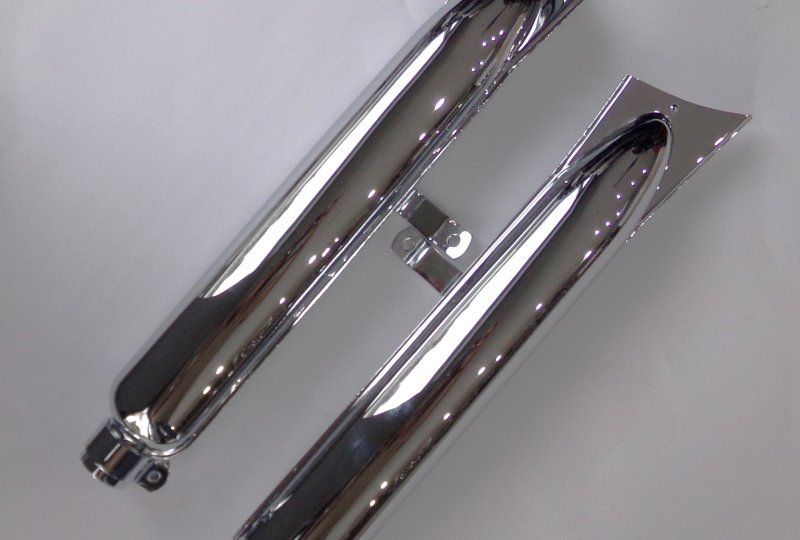Tłumiki wydechu, chrom, CZ 250 SPORT-photo1