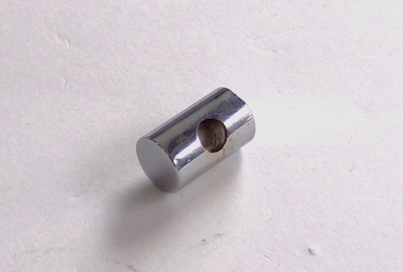 Przelotka na drut hamulca, pełna, 20x12 mm, otwór 6 mm, chrom, Jawa, CZ-photo1