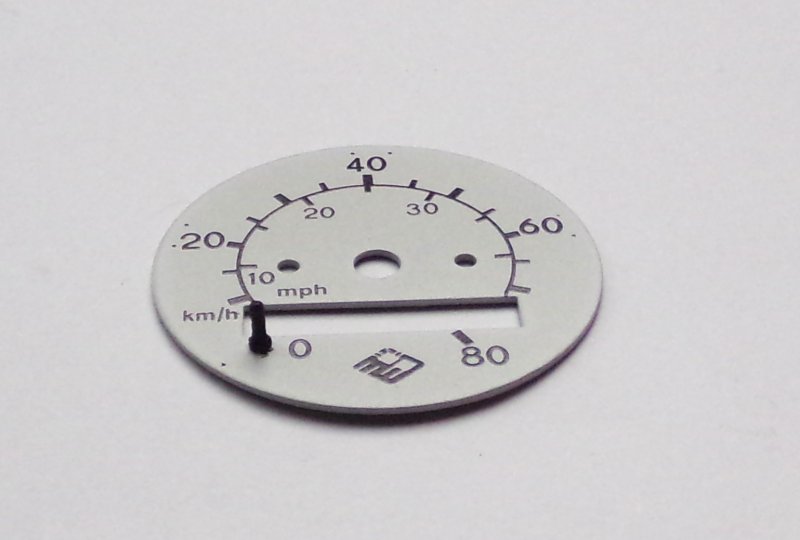 Cyferblat licznika 0-80 km/h, biały, Jawa Babetta-photo2