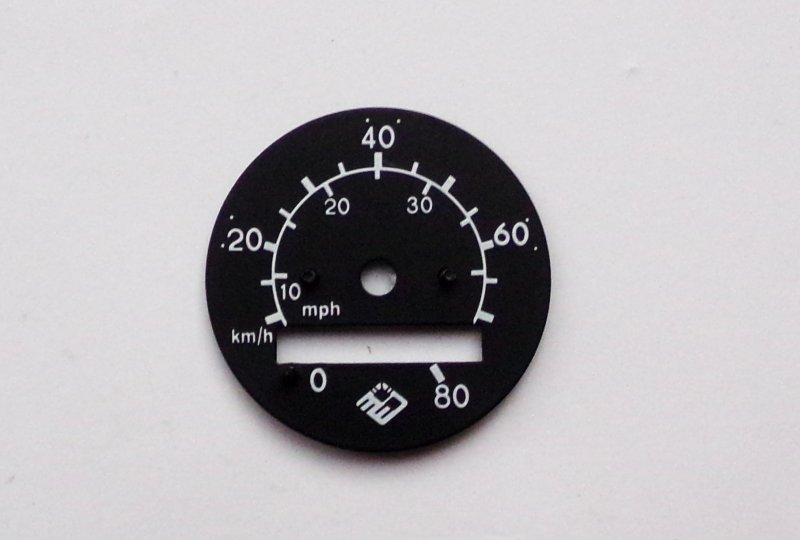 Cyferblat licznika 0-80 km/h, czarny, Jawa Babetta-photo1