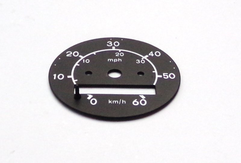 Cyferblat licznika 0-60 km/h, czarny, Jawa Babetta-photo2