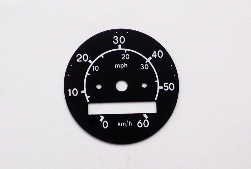Cyferblat licznika 0-60 km/h, czarny, Jawa Babetta-photo1