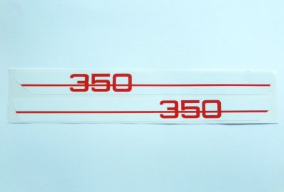 Naklejki 350, na puszkę boczną, 2 sztuki, Jawa 634