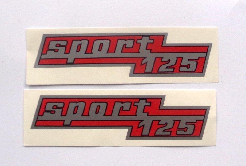 Naklejka CZ Sport 125, 133 x 33 mm, 2 sztuki, matowe-photo1