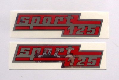 Naklejka CZ Sport 125, 133 x 33 mm, 2 sztuki, połysk