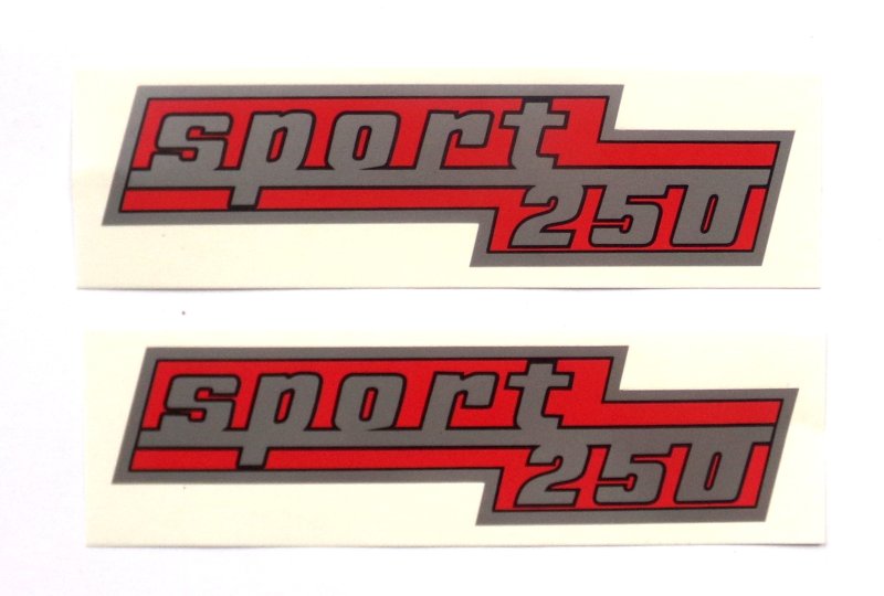Naklejka CZ Sport 250, 132 x 32 mm, 2 sztuki, matowe-photo1
