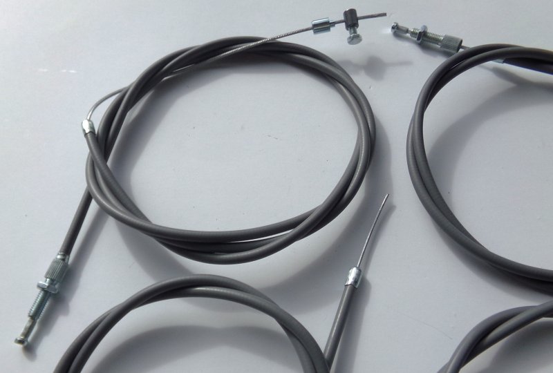 Komplet 4 linek, na rolgaz, szare, Jawa Babetta 206, 207-photo2