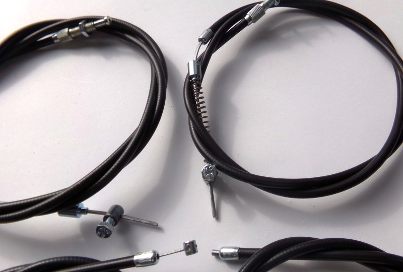 Komplet 4 linek, na rolgaz, czarne, Jawa Babetta 206, 207-photo2