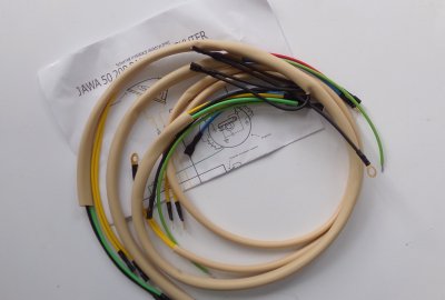 Instalacja elektryczna, kolor kremowy, Jawa 50 typ 20