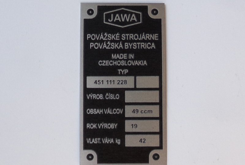 Tabliczka znamionowa, Jawa Babetta 228-photo1