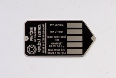 Tabliczka znamionowa, Jawa Babetta 207, MUSTANG, 90
