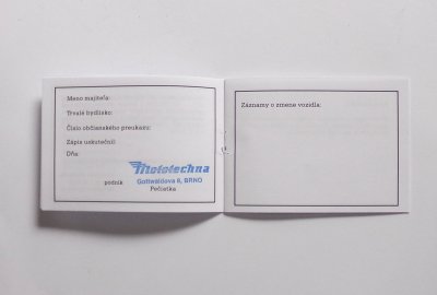 Karta motocykla, Jawa Babetta 207