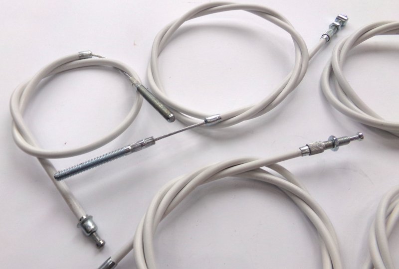 Komplet 5 linek, białe, Jawa 50 typ 21  wysoka kierownica-photo2