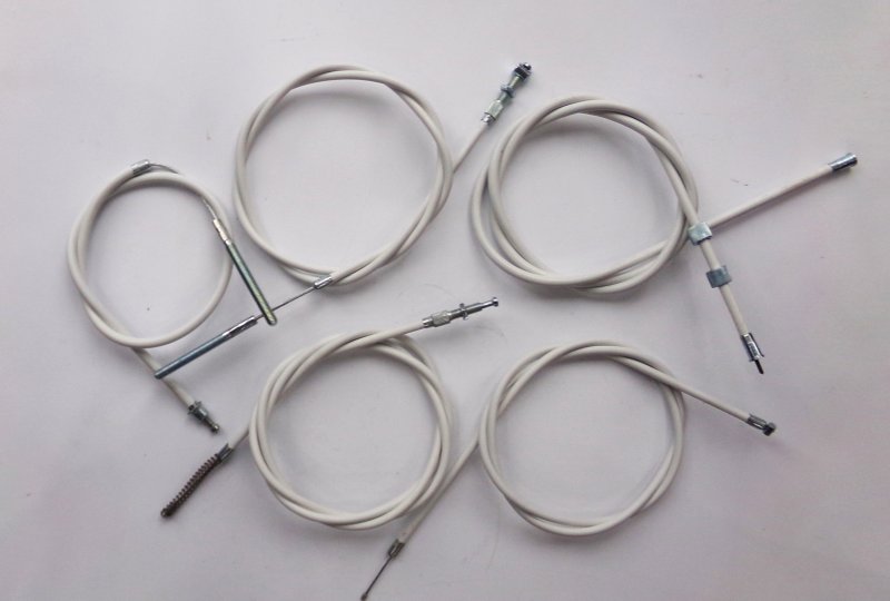 Komplet 5 linek, białe, Jawa 50 typ 21  wysoka kierownica-photo1