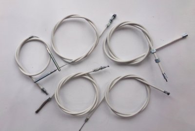 Komplet 5 linek, białe, Jawa 50 typ 21  wysoka kierownica