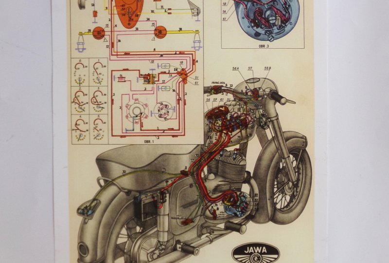 Plakat - instalacja elektryczna - Jawa 350-photo1