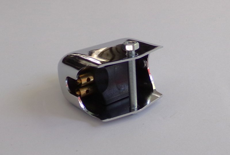 Przełącznik świateł z otworem na kabel, chrom, DUELLS, Jawa, CZ-photo4