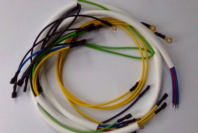 Instalacja elektryczna, kolor biały, Jawa 50 typ 23 MUSTANG