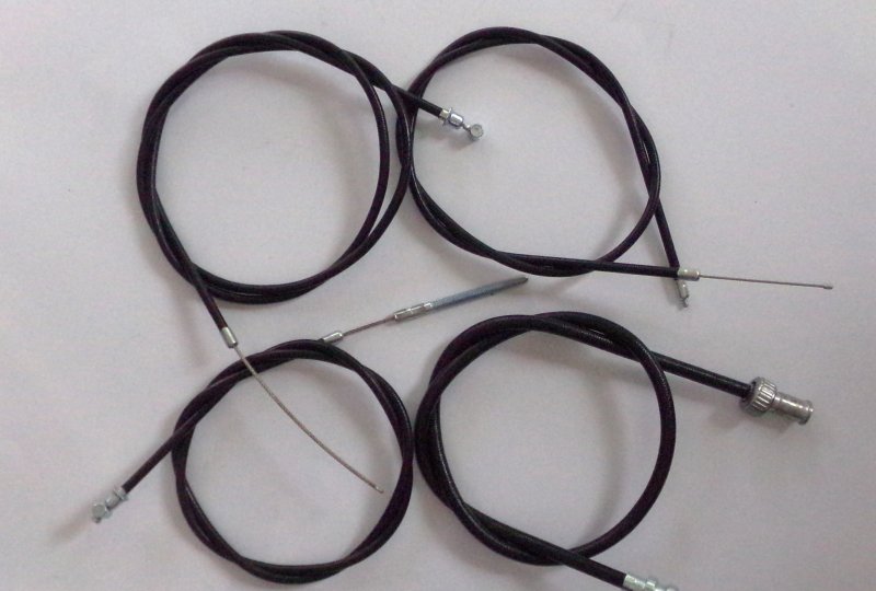 Komplet 4 linek, pancerz w oplocie bawełnianym, czarny, Jawa 250 Perak-photo1