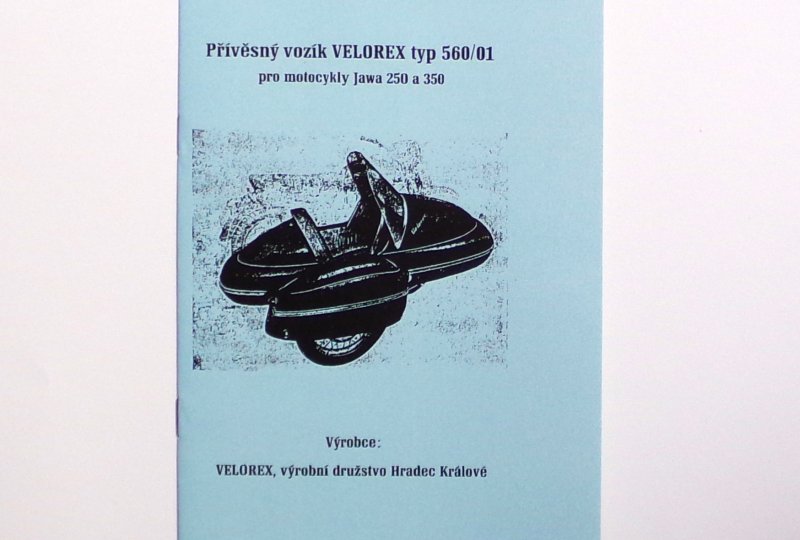 VELOREX 560 sidecar - J.CZESKI, format A5, 11 stron-photo1