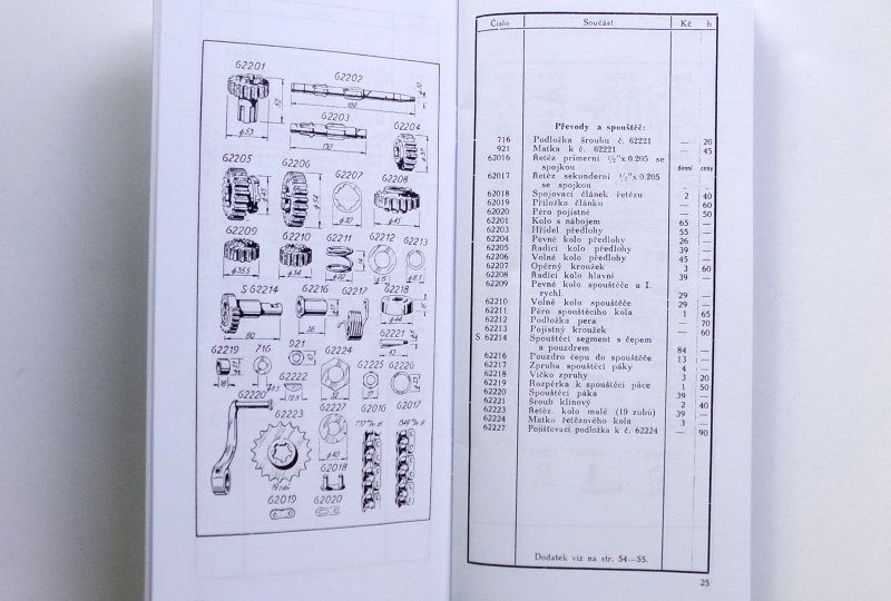 Katalog części zamiennych JAWA 175 Special - J.CZESKI, format 210x100 mm, 65 stron-photo3