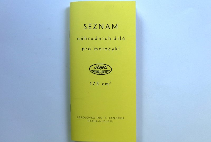 Katalog części zamiennych JAWA 175 Special - J.CZESKI, format 210x100 mm, 65 stron-photo1