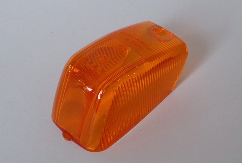 Klosz kierunkowskazu osłon bocznych, pomarańczowy, plastik, Jawa, CZ-photo1