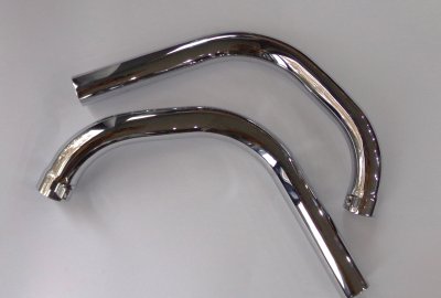 Kolanka wydechu, 2 sztuki, chrom, Jawa 350 Bizon