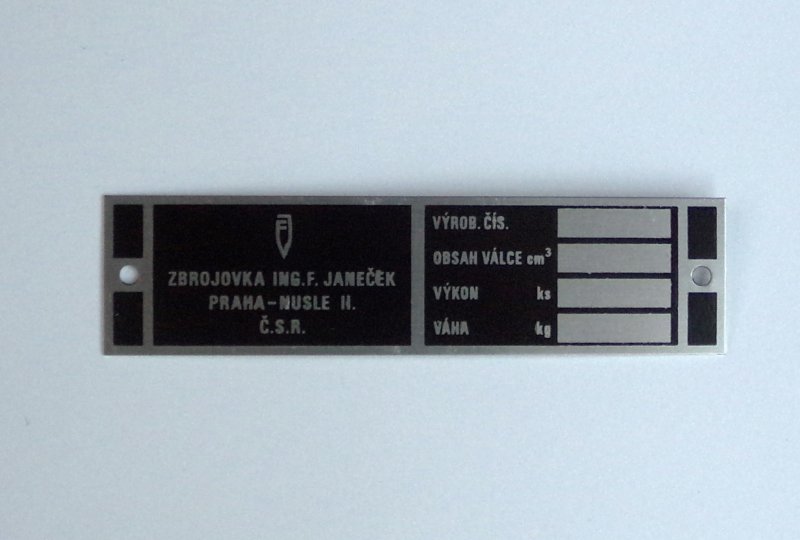 Tabliczka znamionowa, Jawa SV, OHV-photo1