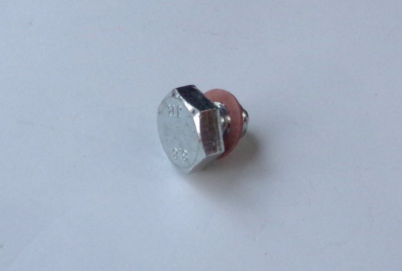 Śruba spustowa oleju M10 z magnesem, ocynk, Jawa, CZ-photo1