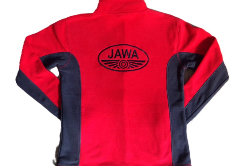 Bluza polarowa damska czerwona z logo JAWA, rozmiar M-photo2