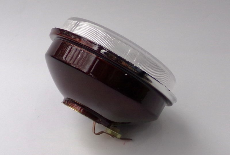 Szkło przedniej lampy z odblaskiem i objemką żarówki, Jawa Babetta 210, 225-photo2