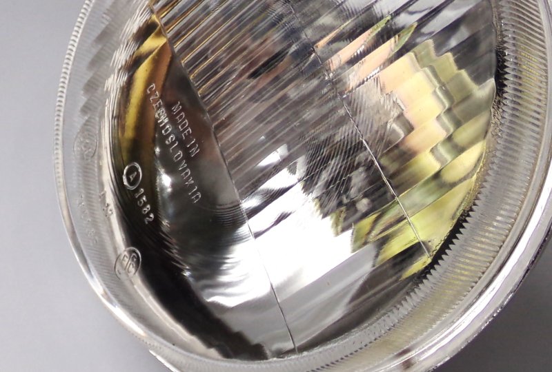 Szkło przedniej lampy z odblaskiem i objemką żarówki, Jawa Babetta 210, 225-photo5