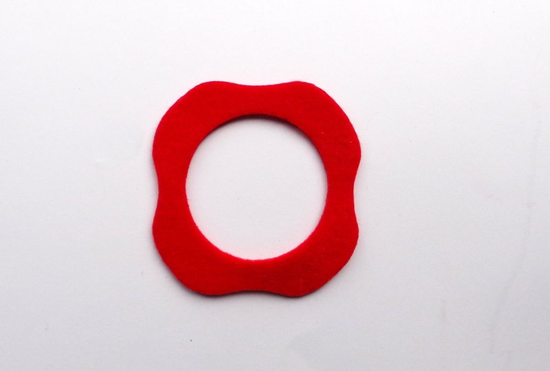 Podkładka filcowa pod korek zbiornika, czerwona jasna, 5cm, Jawa Babetta, CZ 476-488-photo1
