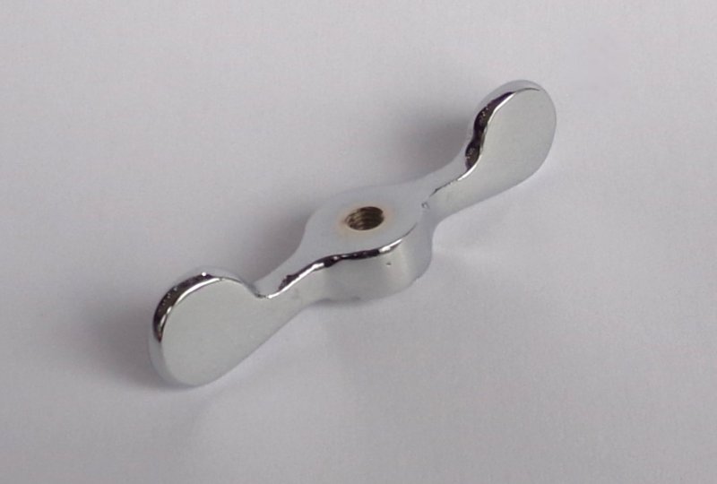 Motylkowa nakrętka przedniego zawieszenia, chromowana, Jawa 175 Special, Villiers, 100 Robot-photo1