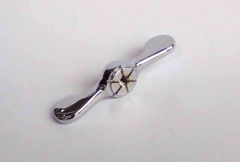 Motylkowa nakrętka przedniego zawieszenia, chromowana, Jawa 175 Special, Villiers, 100 Robot-photo2