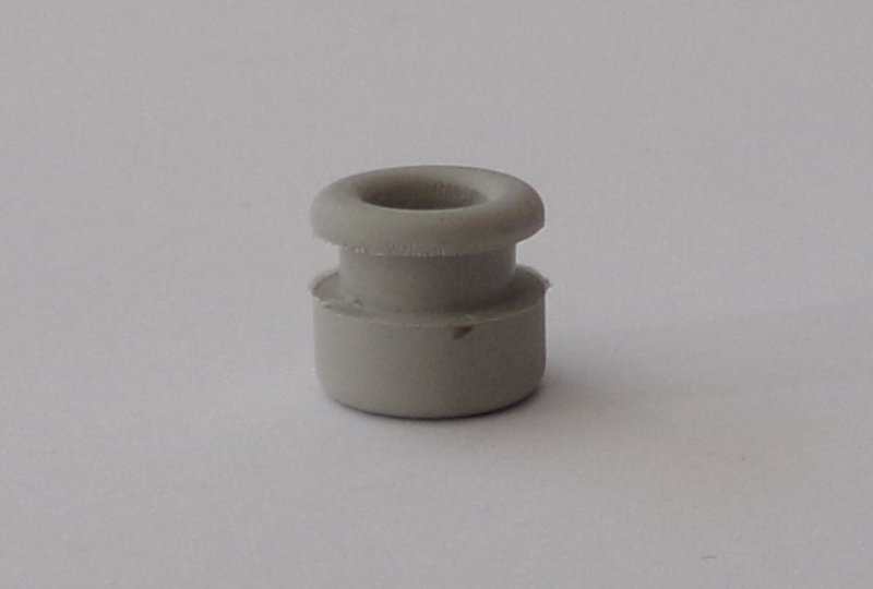 Gumowa przelotka kabli silnika, 16x8,5x12 mm, rowek 3,5 mm, szara, Jawa 50-photo3