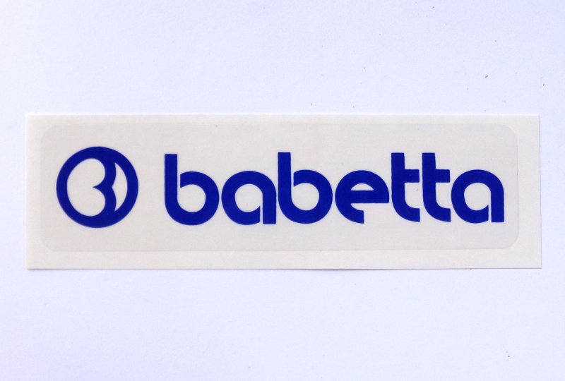Naklejka BABETTA, 135x25mm, niebieska, Jawa Babetta-photo1
