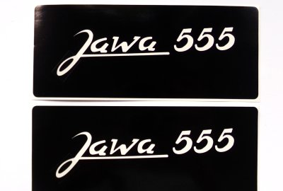 Naklejki, 2 szt, Jawa 555, szablon do malowania