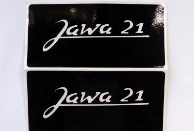 Naklejki, 2 szt, Jawa 21, szablon do malowania