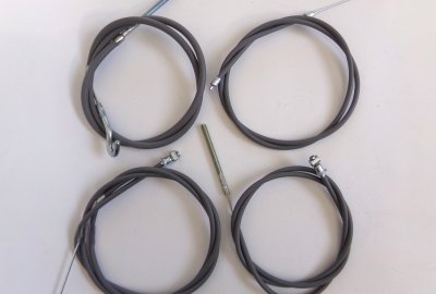 Komplet 4 linek, wersja na rolgaz, bez śrub regulacyjnych, szare, Jawa, CZ