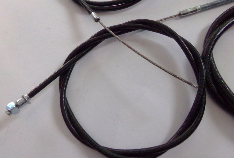 Komplet 4 linek, pancerz w oplocie bawełnianym, czarny, Jawa 350 Perak-photo6