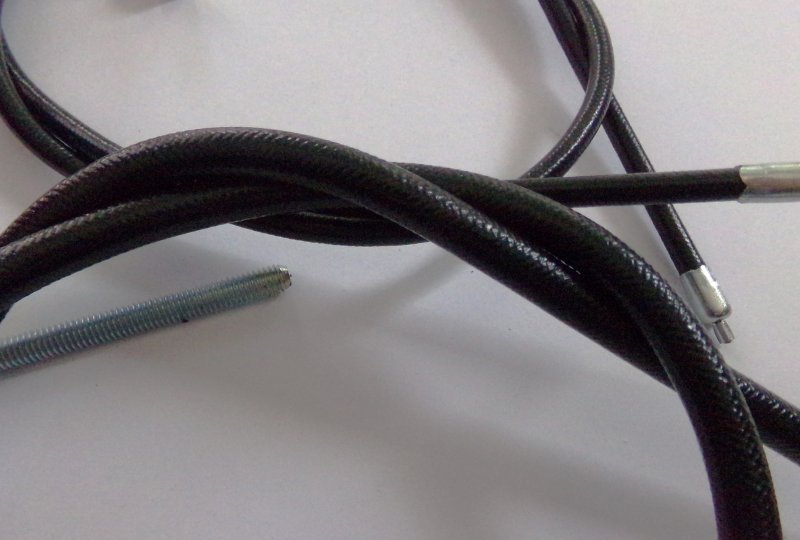 Komplet 4 linek, pancerz w oplocie bawełnianym, czarny, Jawa 350 Perak-photo1