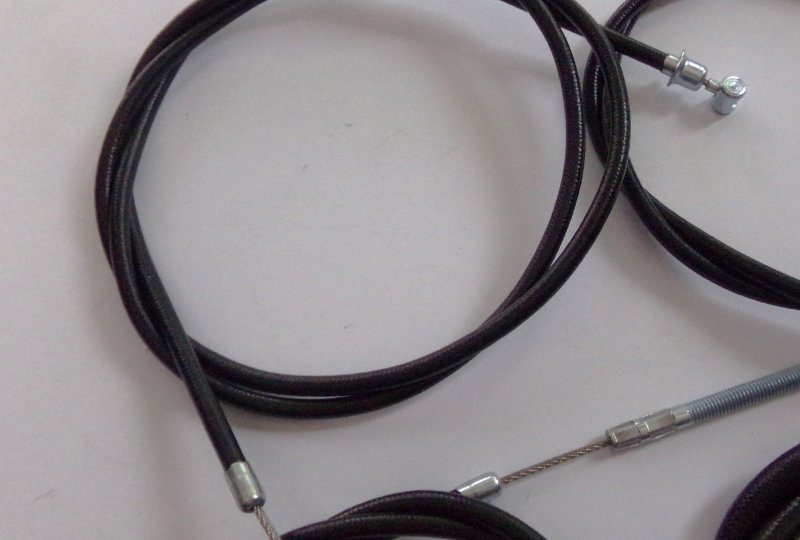 Komplet 4 linek, pancerz w oplocie bawełnianym, czarny, Jawa 350 Perak-photo5