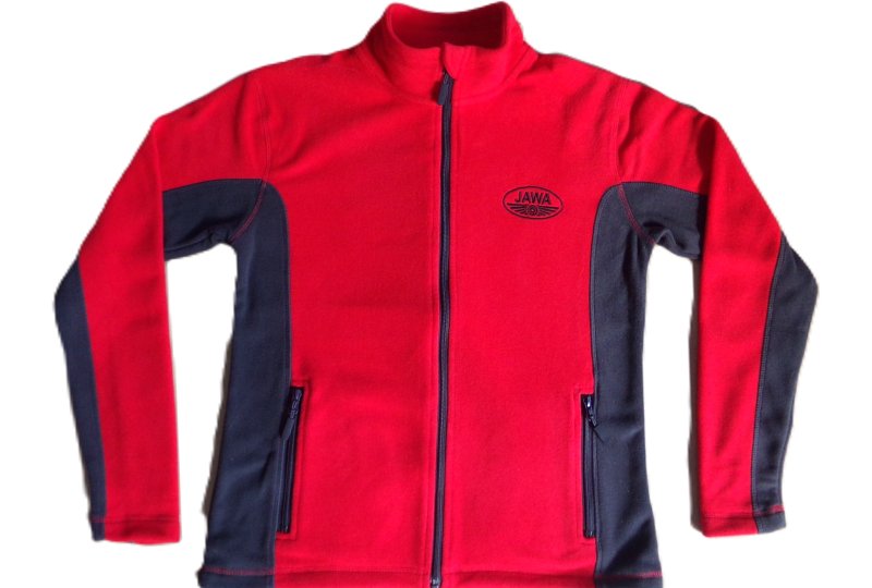 Bluza polarowa damska czerwona z logo JAWA, rozmiar XL-photo1