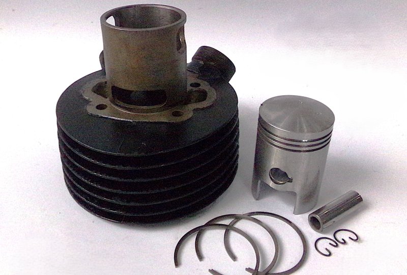 Cylinder + tłok 59,50/16, oryginał, po renowacji, Jawa 175/356-photo2