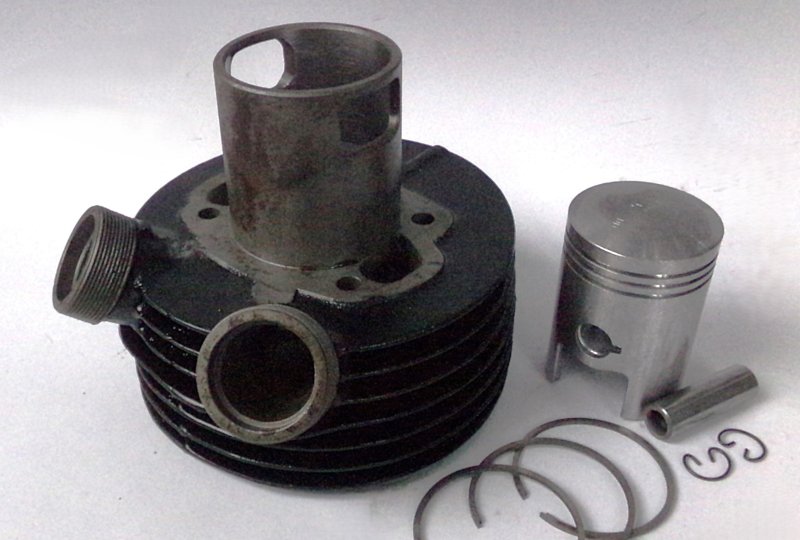 Cylinder + tłok 59,25/16, oryginał, po renowacji, Jawa 175/356-photo1