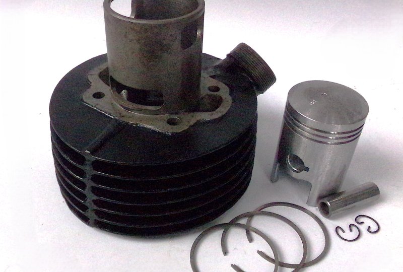 Cylinder + tłok 59,25/16, oryginał, po renowacji, Jawa 175/356-photo2