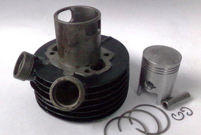 Cylinder + tłok 59,25/16, oryginał, po renowacji, Jawa 175/356