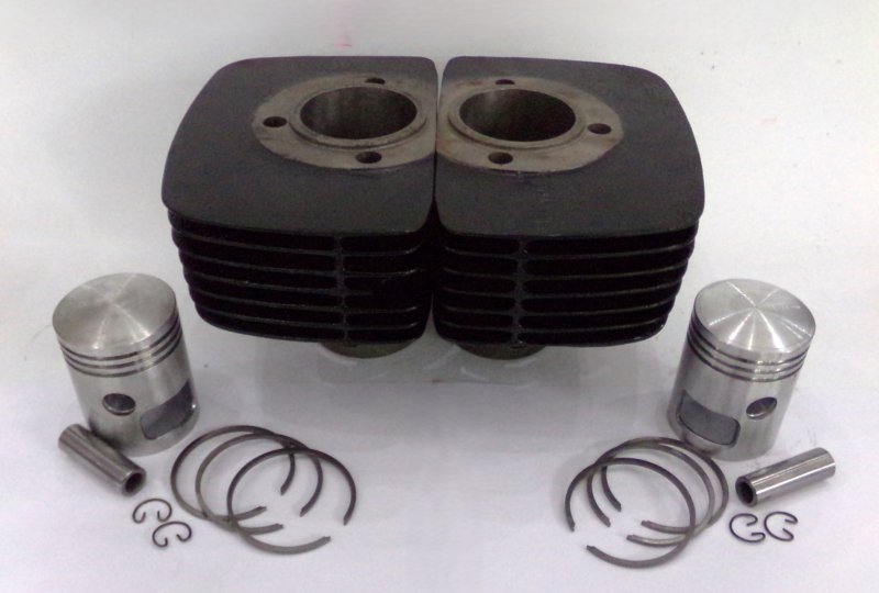 Cylindry, z zestawem tłoków 59,00 mm/16, oryginał, po renowacji, Jawa 634, CZ 472-photo2